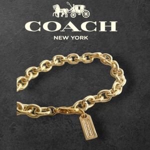 Coach Gold-Tone Chain Bracelet